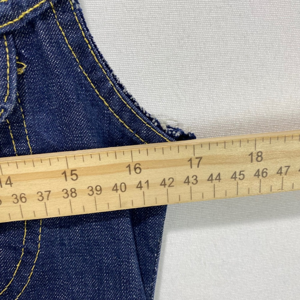 VTG Lee Denim Sanforized Jean Sleeveless Jacket‎  Womens S Destressed Union Made - Picture 3 of 9